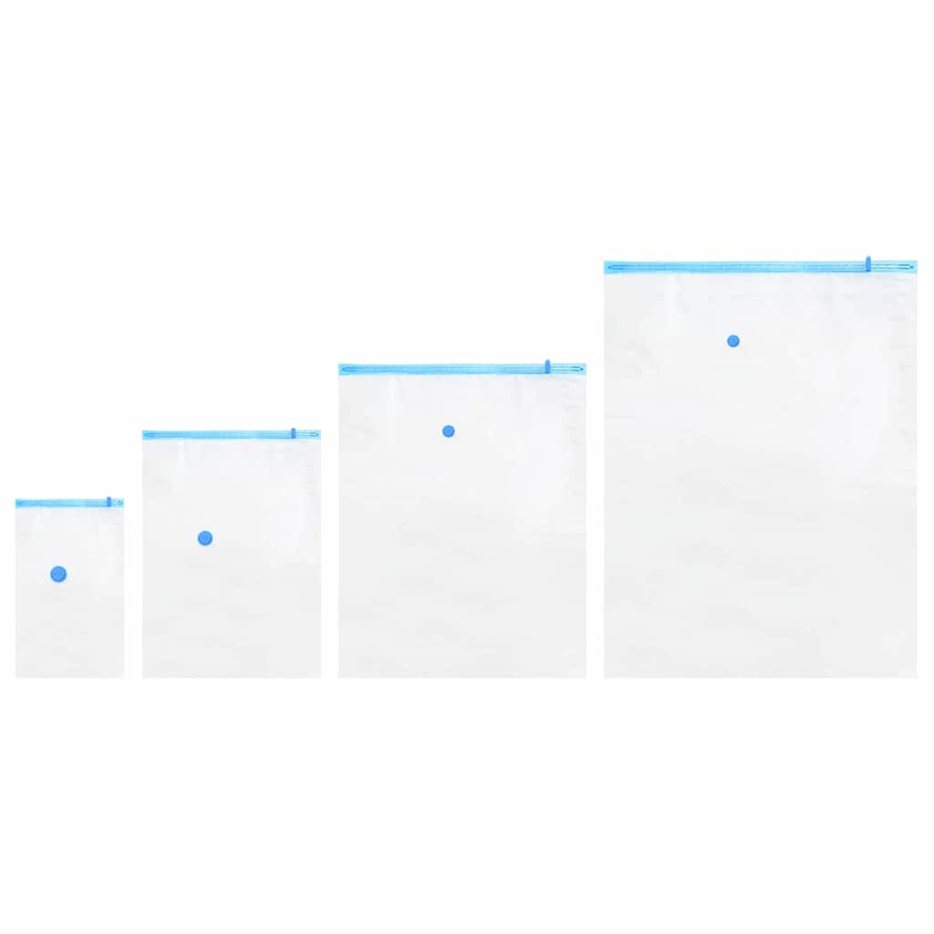 Opbevaringsposer 15 pcs Gennemsigtig og blå 130 x 100 cm