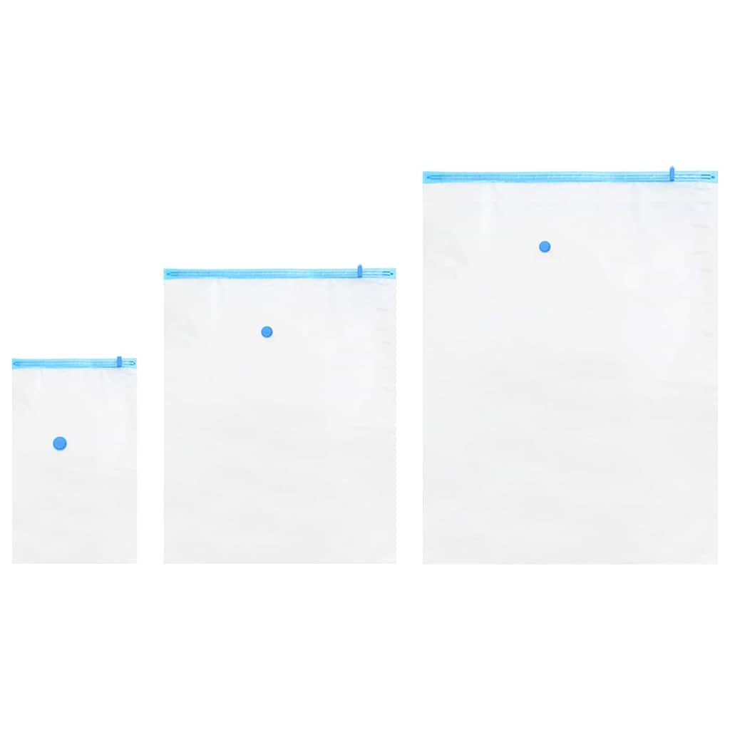 Opbevaringsposer 10 pcs Gennemsigtig og blå 130 x 100 cm