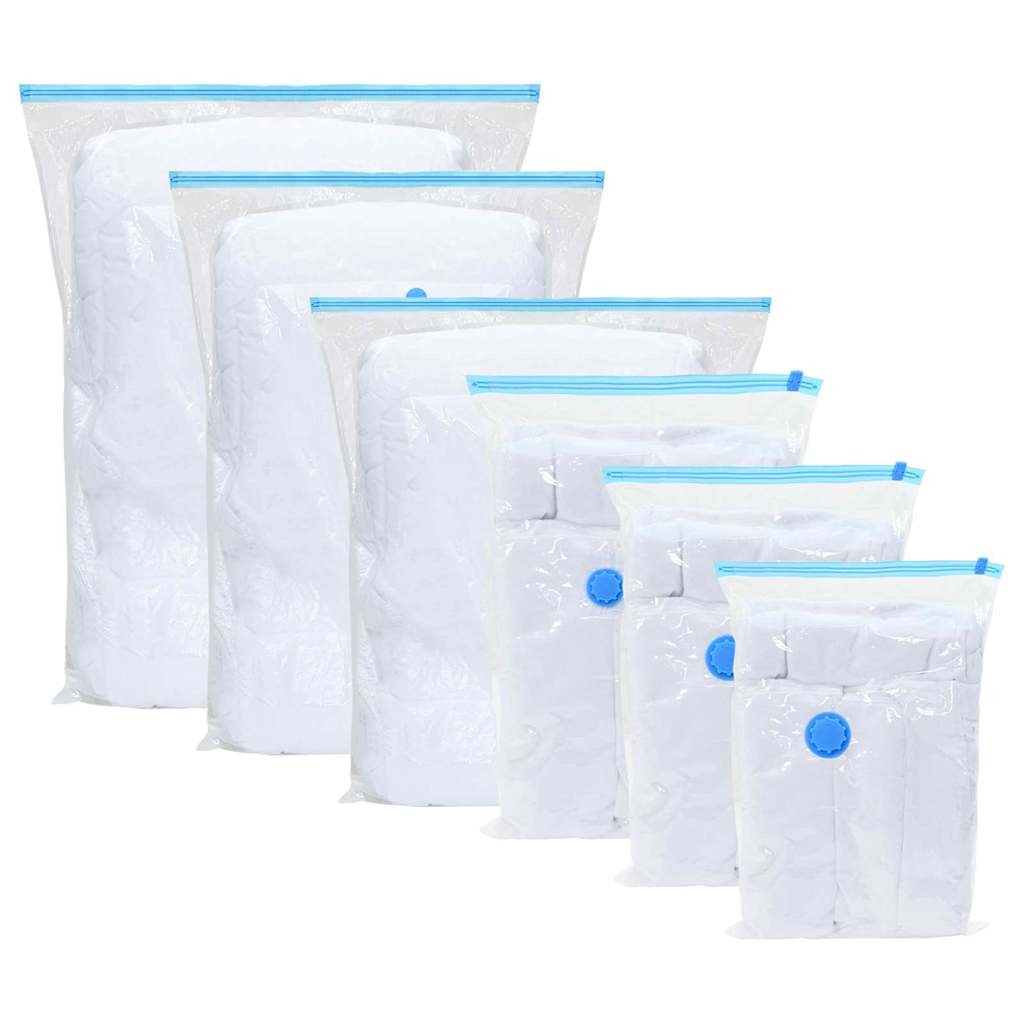 Opbevaringsposer 5 pcs Gennemsigtig og blå 130 x 100 cm
