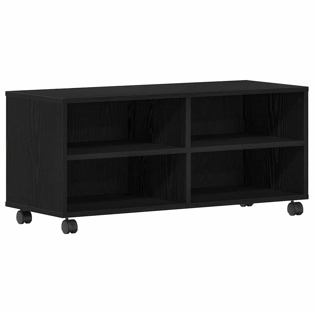 TV-skab Sort 90 x 35 x 40.5 cm Konstrueret træ