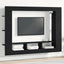 TV-skab Vægmonteret Sort eg 152 x 22 x 113 cm Konstrueret træ