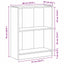Bogskab Sort eg 60 x 24 x 76 cm Konstrueret træ