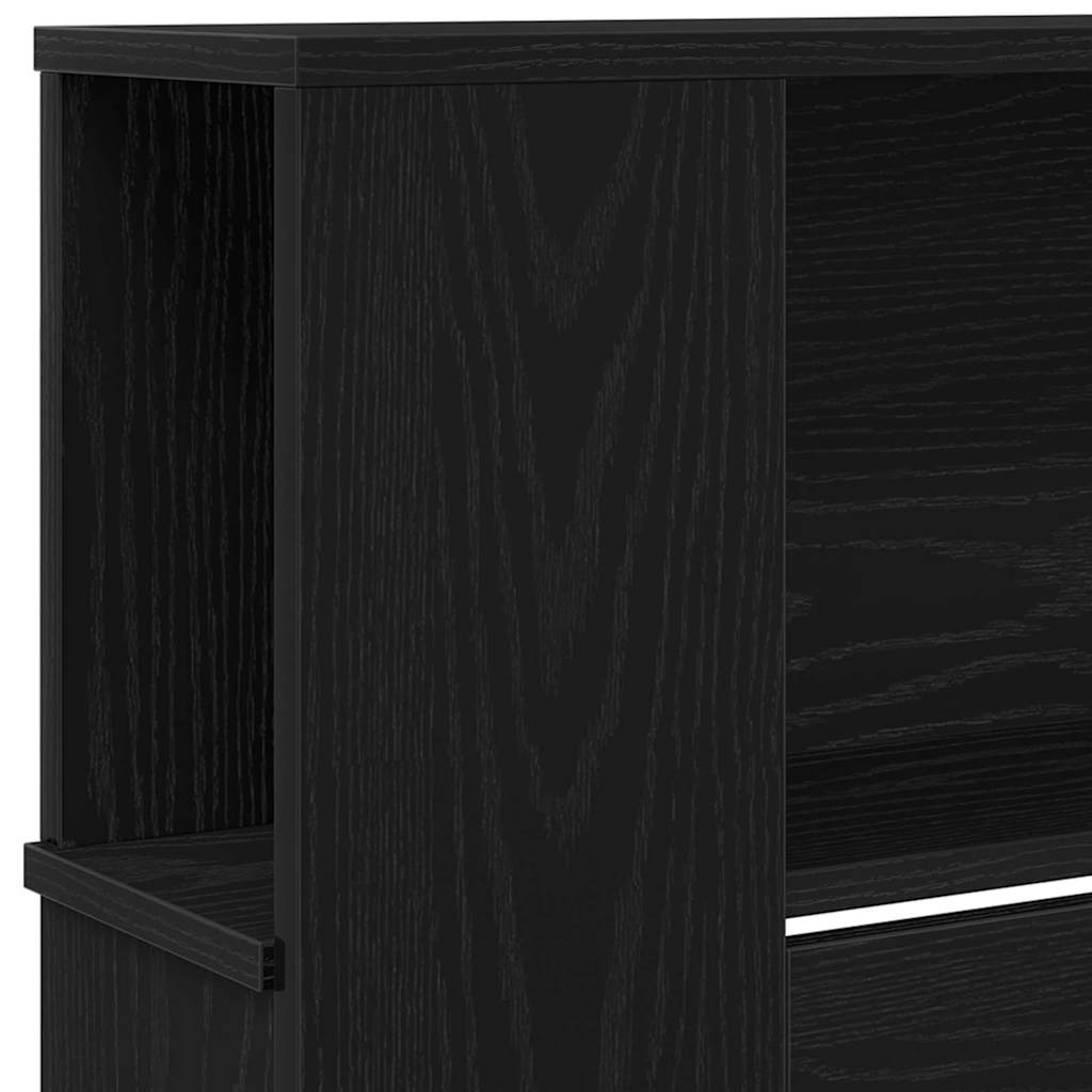 Hovedgærde Skab Sort eg 220 x 18,5 x 102,5 cm Konstrueret træ