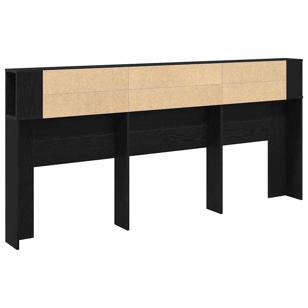 Hovedgærde Skab Sort eg 220 x 18,5 x 102,5 cm Konstrueret træ