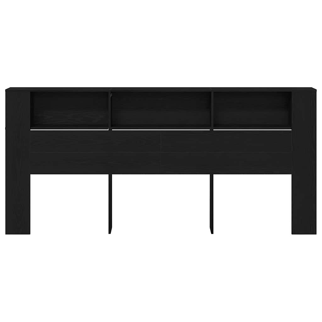 Hovedgærde Skab Sort eg 220 x 18,5 x 102,5 cm Konstrueret træ
