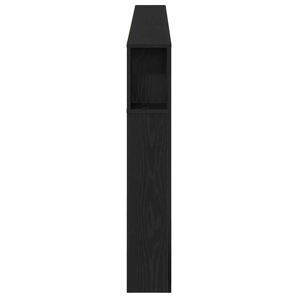 Hovedgærde Skab Sort eg 220 x 18,5 x 102,5 cm Konstrueret træ