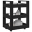 Køkkenvogn Sort eg 60 x 45 x 80 cm Konstrueret træ