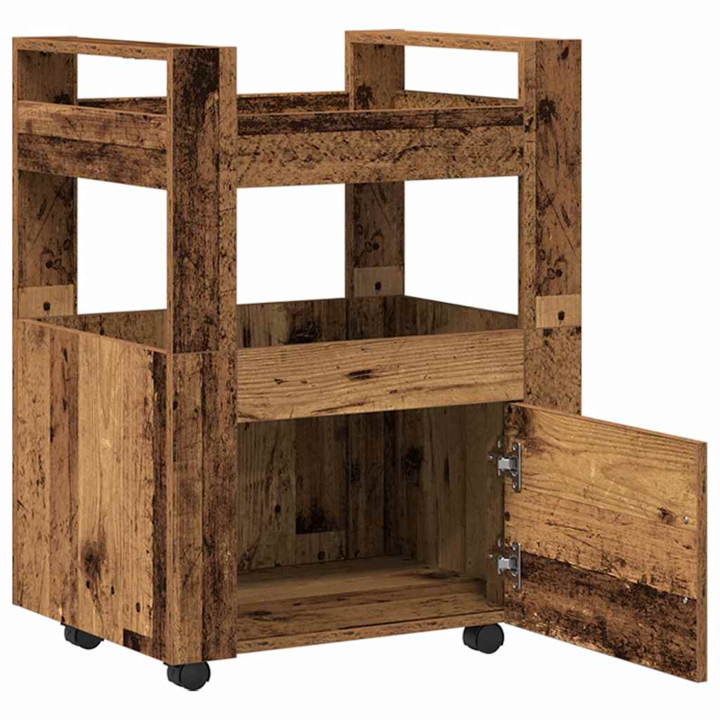 Køkkenvogn Gammelt træ 60 x 45 x 80 cm Konstrueret træ