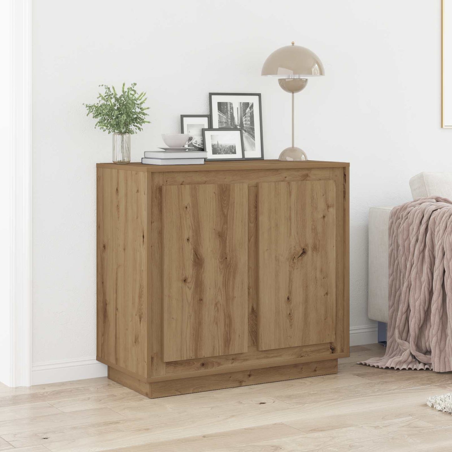 Sideboard Artisan Egetræ 80 x 40 x 75 cm Konstrueret træ