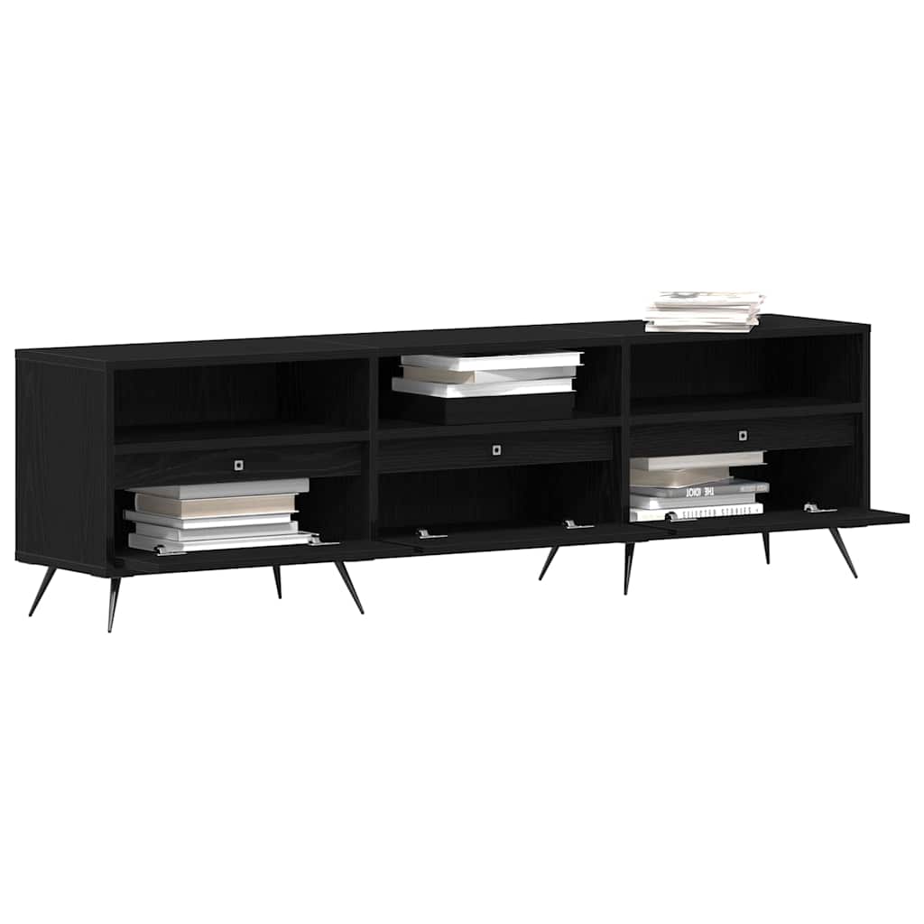 TV-skab Sort eg 150 x 30 x 44,5 cm Konstrueret træ