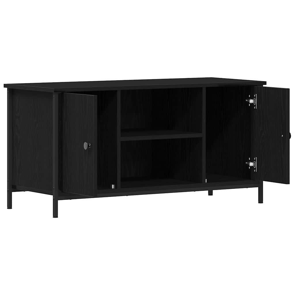 TV-skab Sort eg 100 x 40 x 50 cm Konstrueret træ