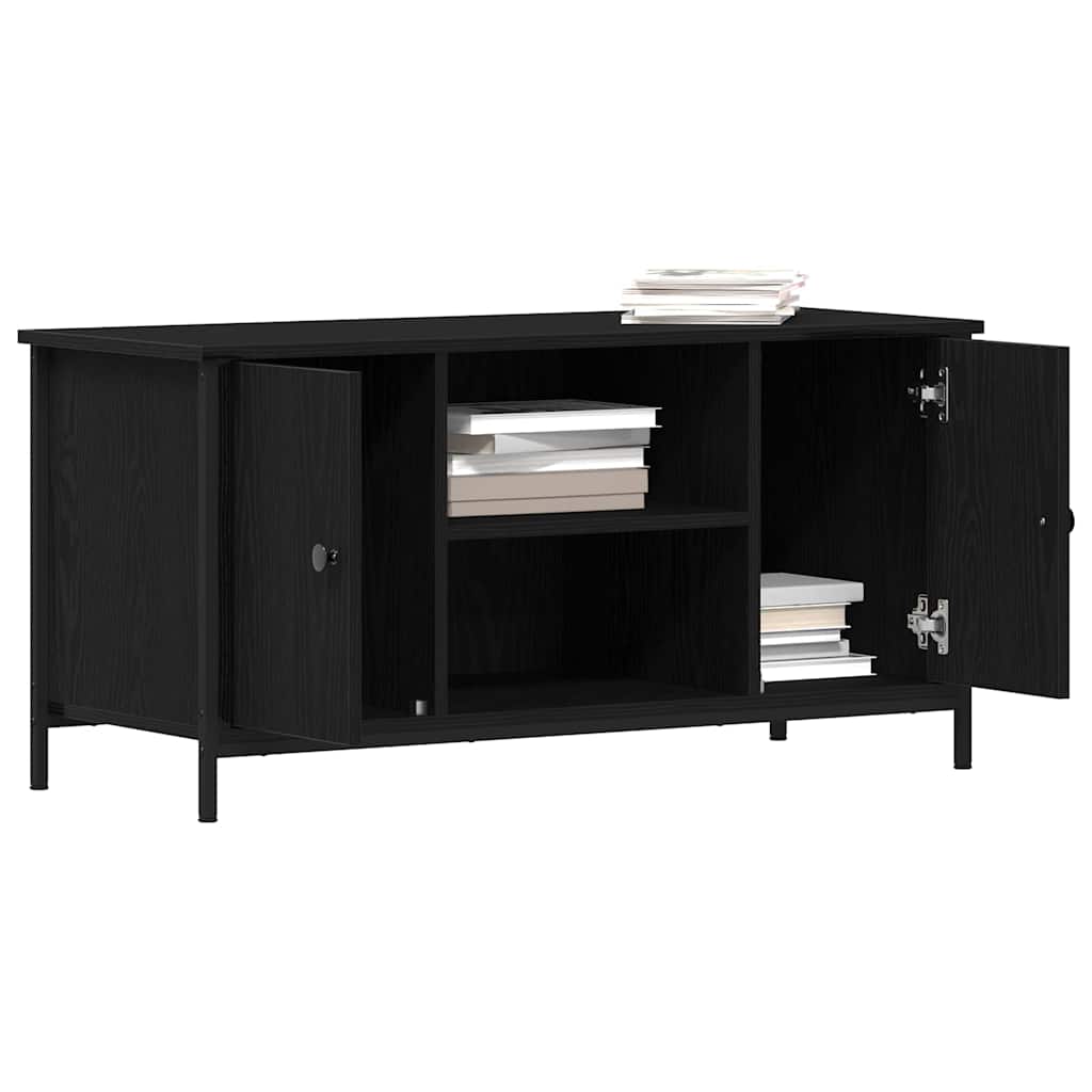 TV-skab Sort eg 100 x 40 x 50 cm Konstrueret træ