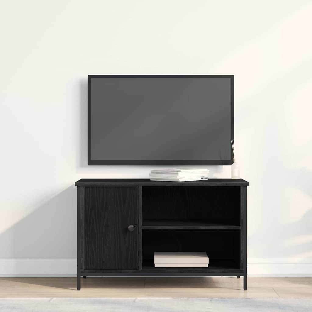 TV-skab Sort eg 80 x 40 x 50 cm Konstrueret træ