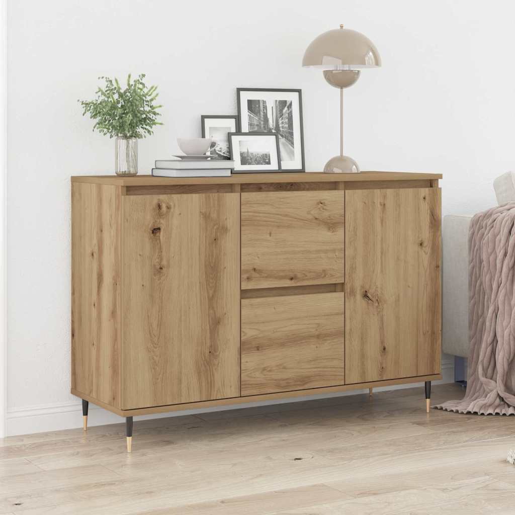 Sideboard Artisan Egetræ 101,5 x 35 x 70 cm Konstrueret træ