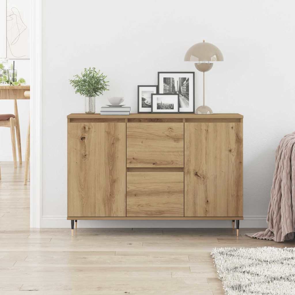 Sideboard Artisan Egetræ 101,5 x 35 x 70 cm Konstrueret træ