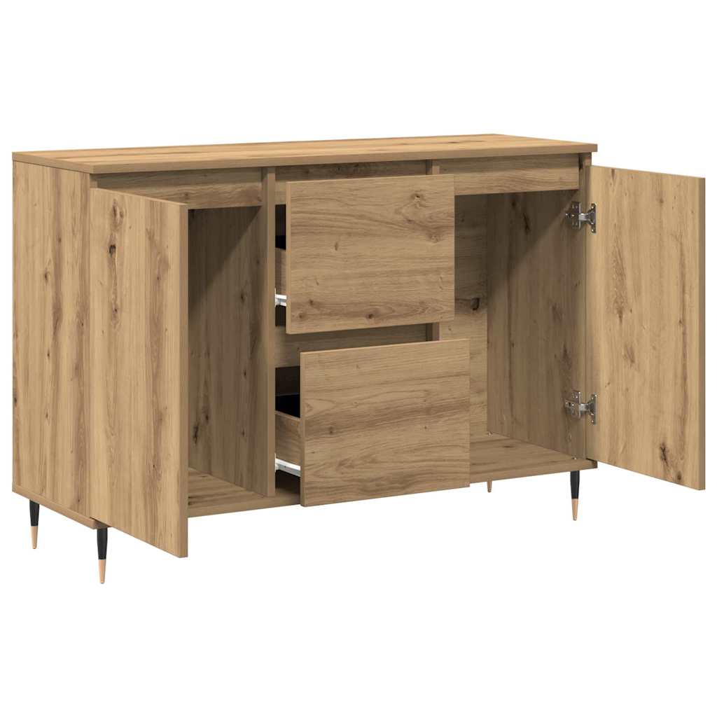 Sideboard Artisan Egetræ 101,5 x 35 x 70 cm Konstrueret træ