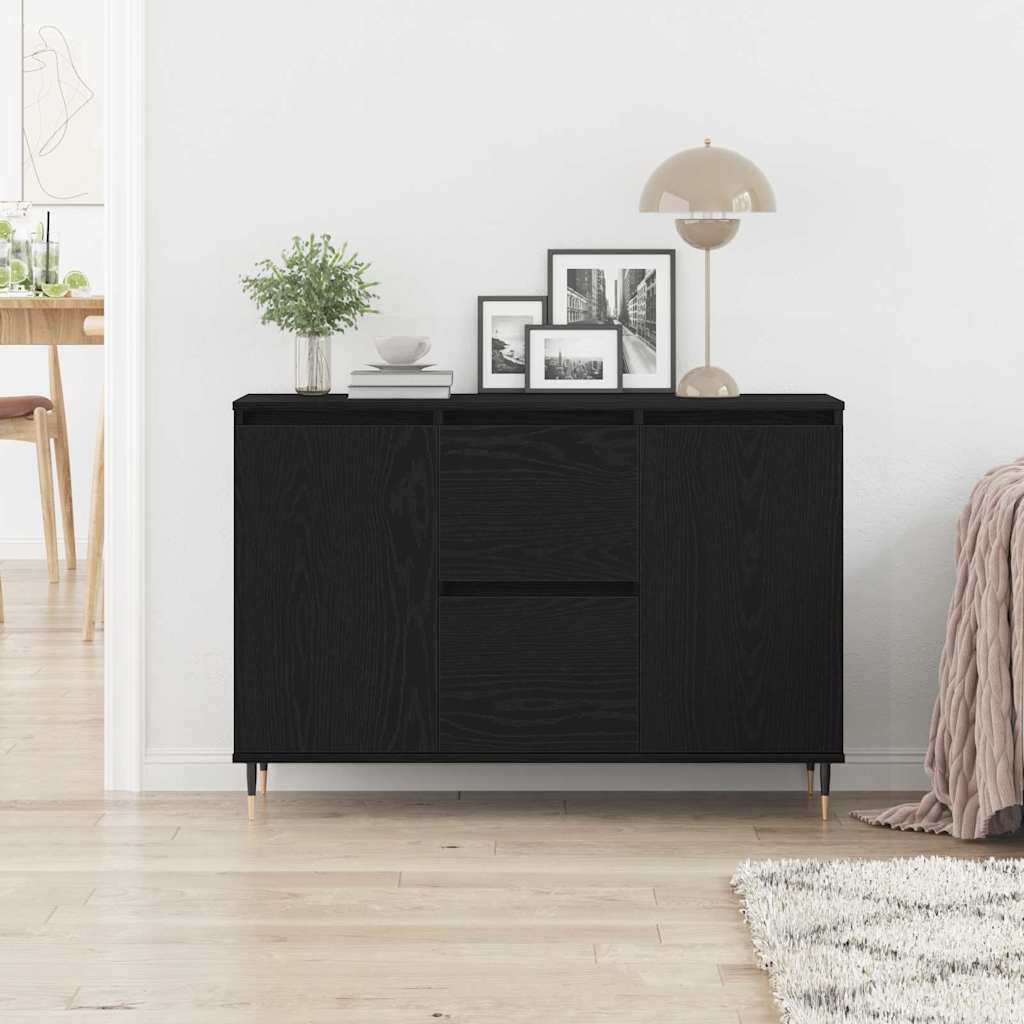 Sideboard Sort eg 101,5 x 35 x 70 cm Konstrueret træ