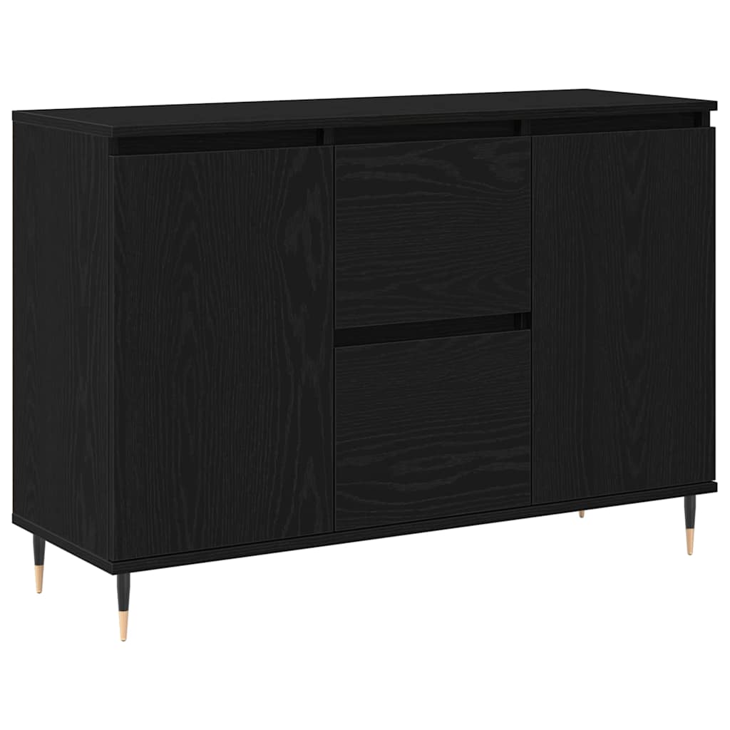 Sideboard Sort eg 101,5 x 35 x 70 cm Konstrueret træ