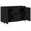 Sideboard med skuffe Sort eg 101,5 x 35 x 70 cm Konstrueret træ