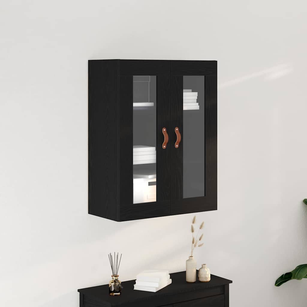 Vægskab Sort eg 69,5 x 34 x 90 cm Konstrueret træ