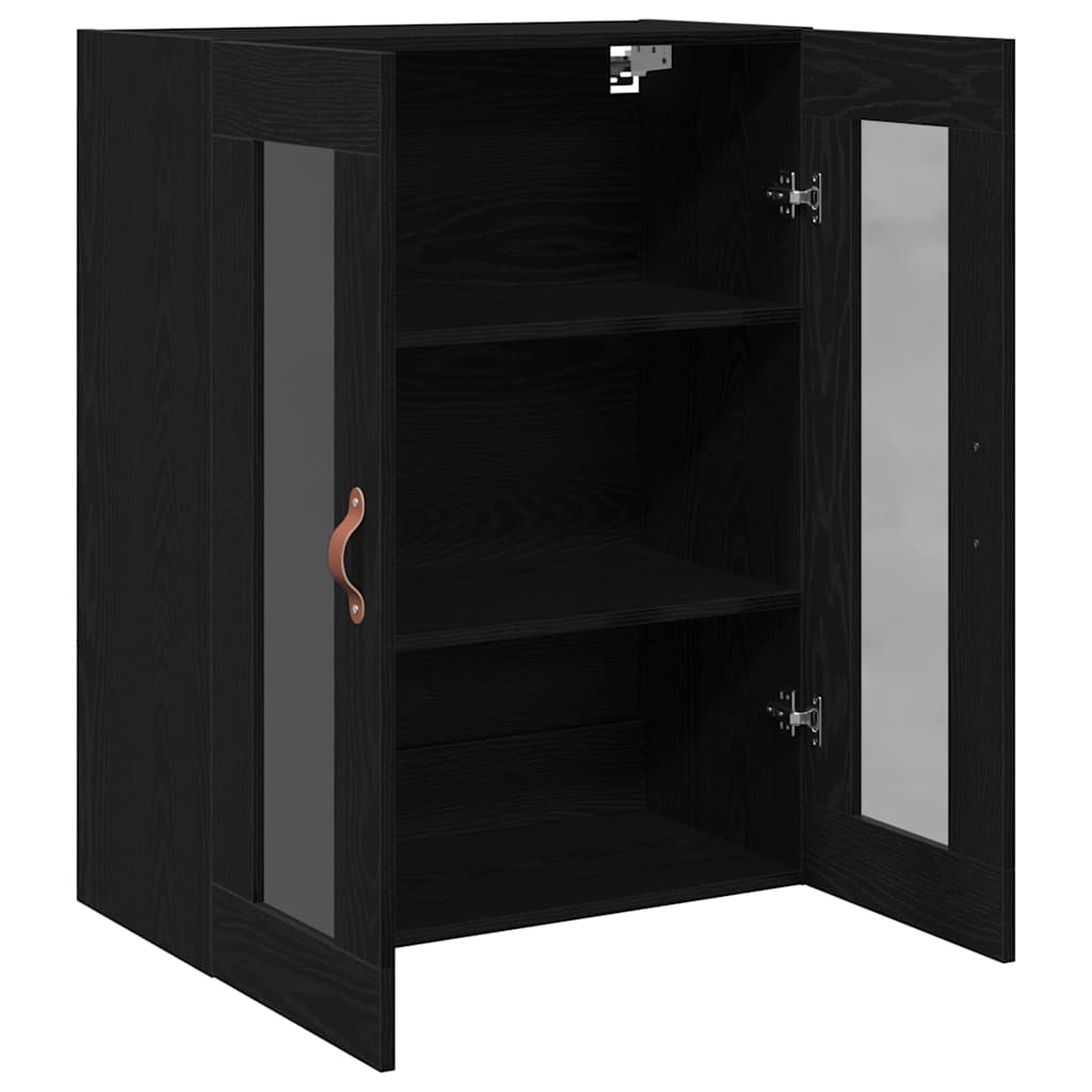 Vægskab Sort eg 69,5 x 34 x 90 cm Konstrueret træ