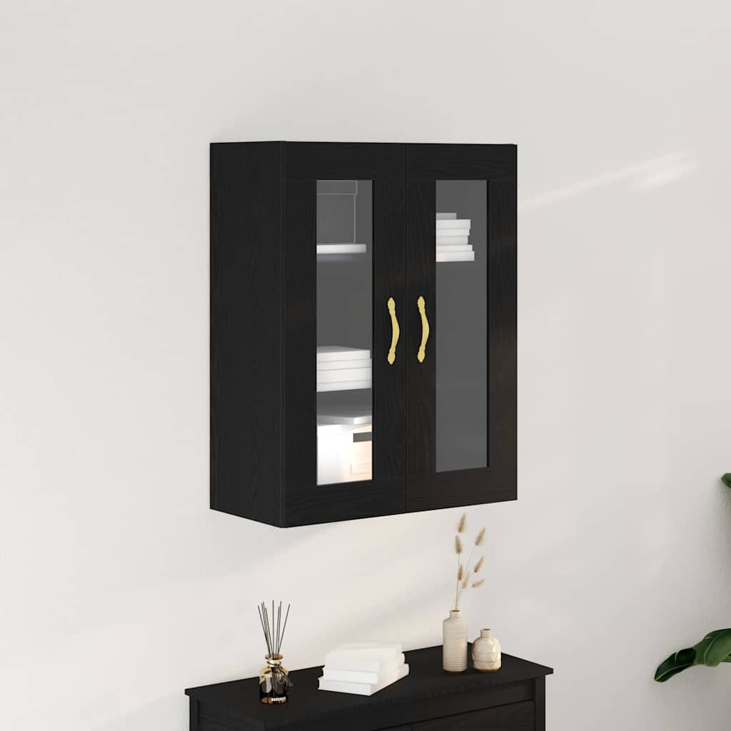 Vægskab Sort eg 69,5 x 34 x 90 cm Konstrueret træ