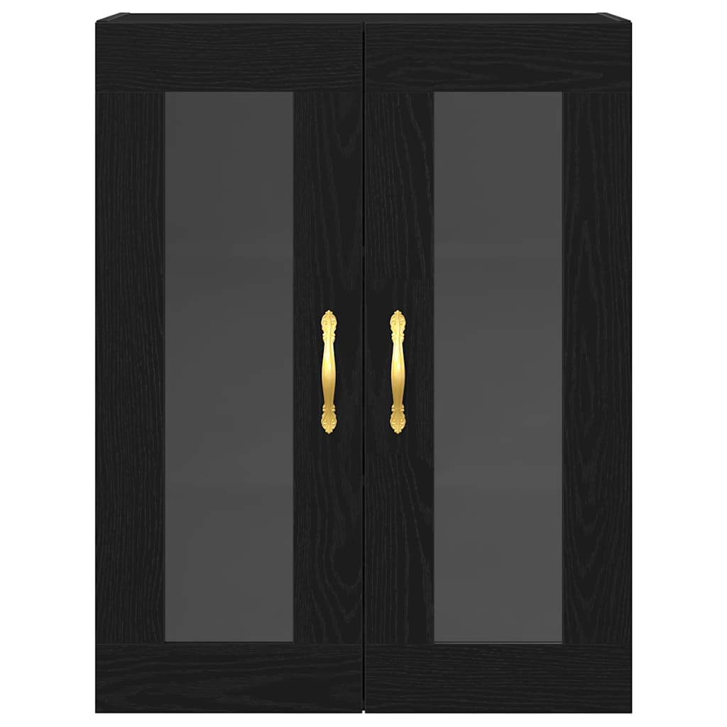Vægskab Sort eg 69,5 x 34 x 90 cm Konstrueret træ