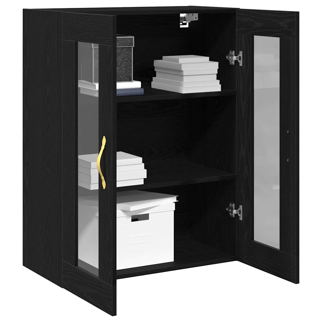 Vægskab Sort eg 69,5 x 34 x 90 cm Konstrueret træ