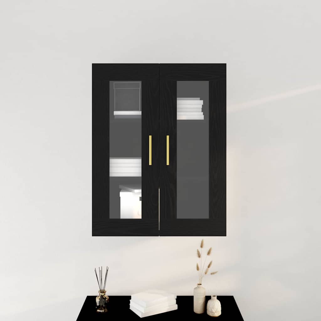 Vægskab Sort eg 69,5 x 34 x 90 cm Konstrueret træ