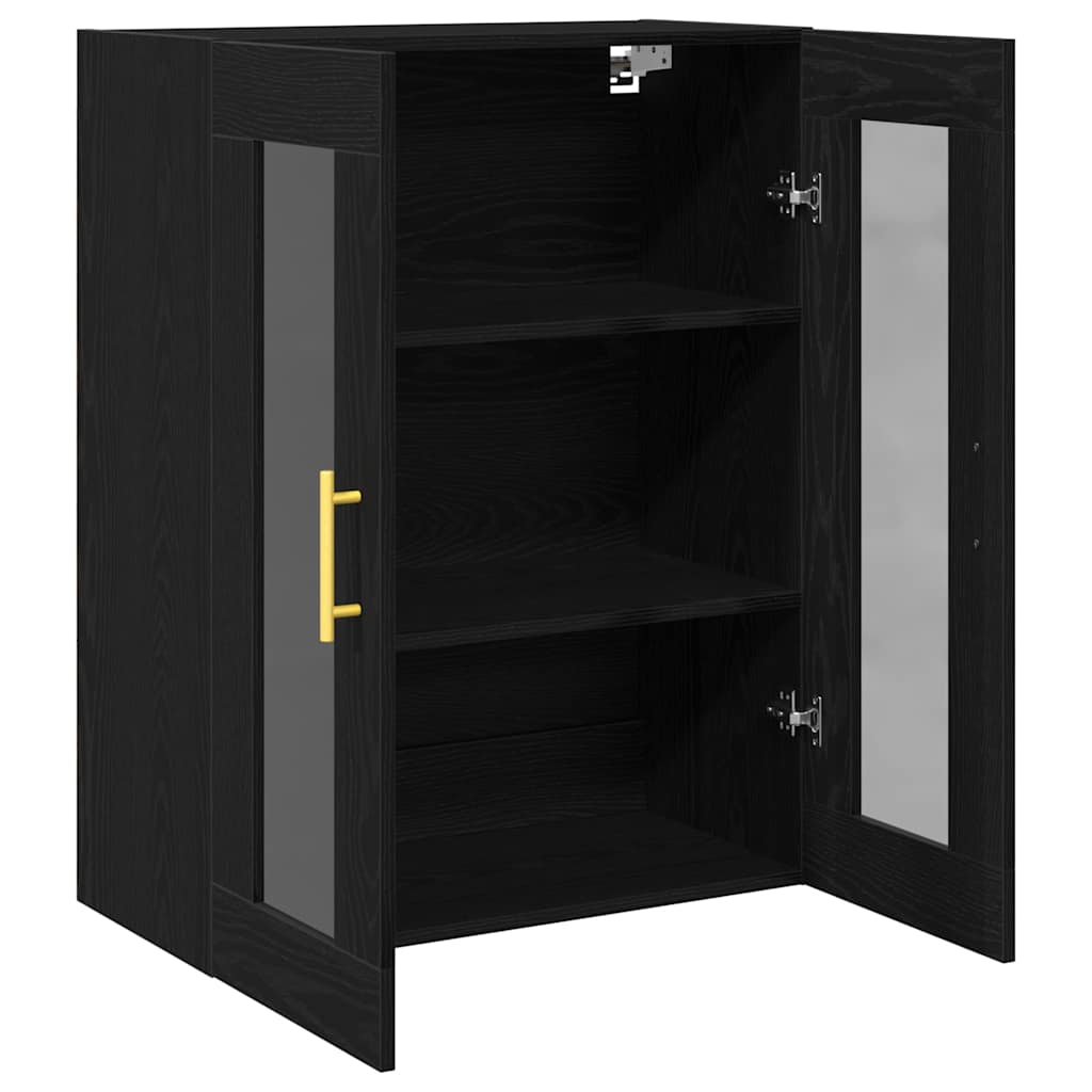Vægskab Sort eg 69,5 x 34 x 90 cm Konstrueret træ