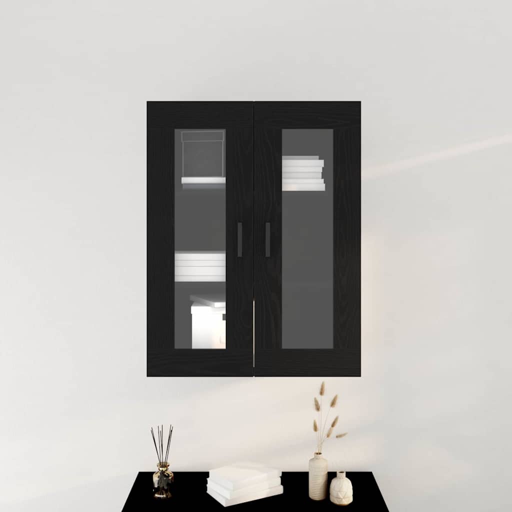 Vægskab Sort eg 69,5 x 34 x 90 cm Konstrueret træ