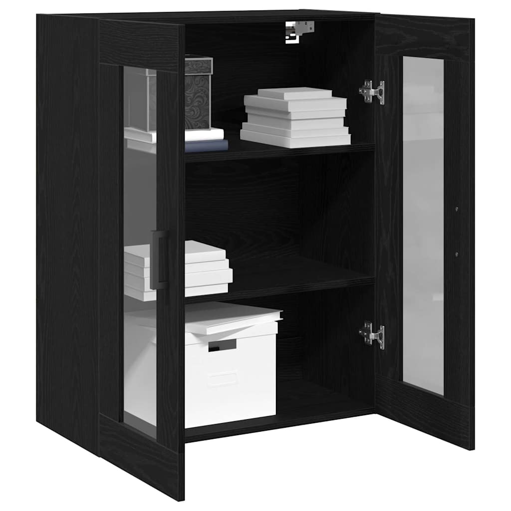 Vægskab Sort eg 69,5 x 34 x 90 cm Konstrueret træ