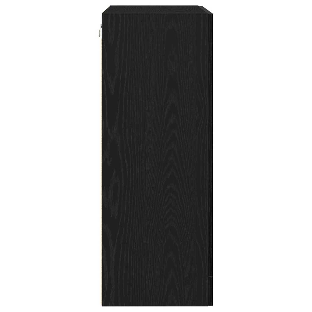 Vægskab Sort eg 69,5 x 34 x 90 cm Konstrueret træ