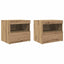 Natskab 2 pcs Artisan Egetræ 50 x 40 x 45 cm Konstrueret træ