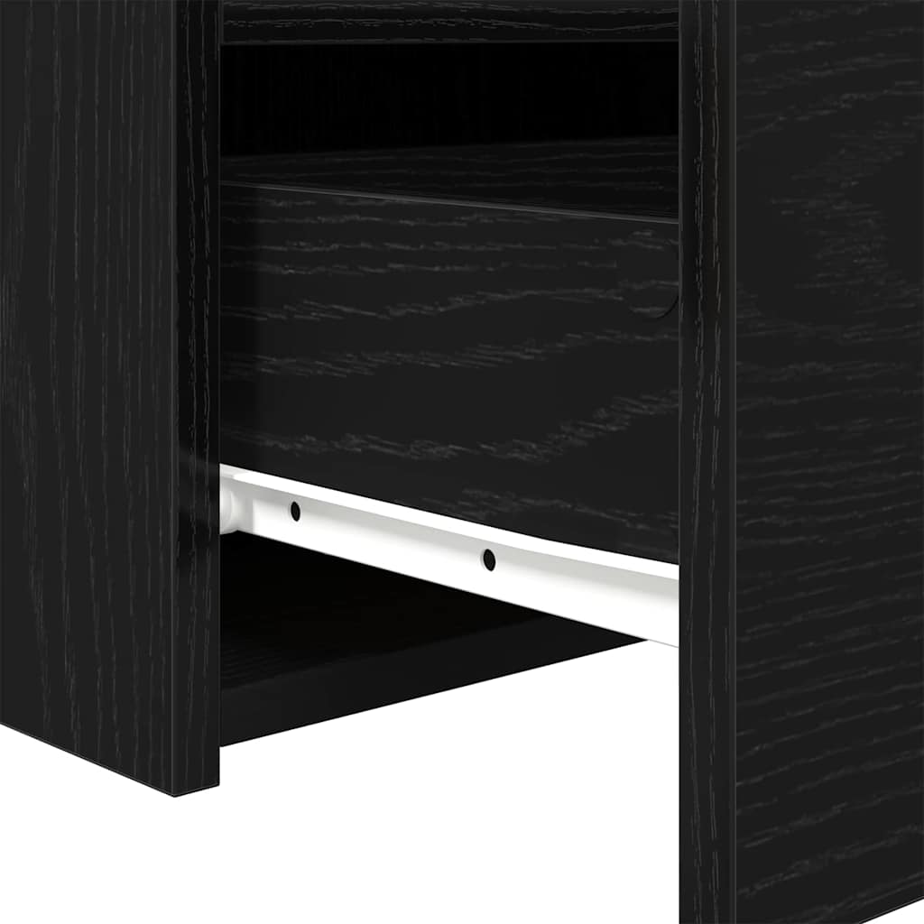 Natskab 2 pcs Sort eg 50 x 40 x 45 cm Konstrueret træ