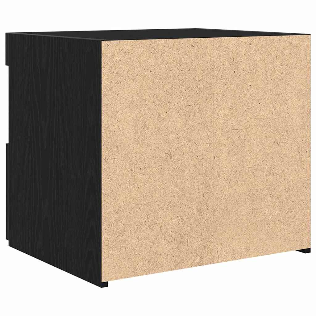 Natskab 2 pcs Sort eg 50 x 40 x 45 cm Konstrueret træ