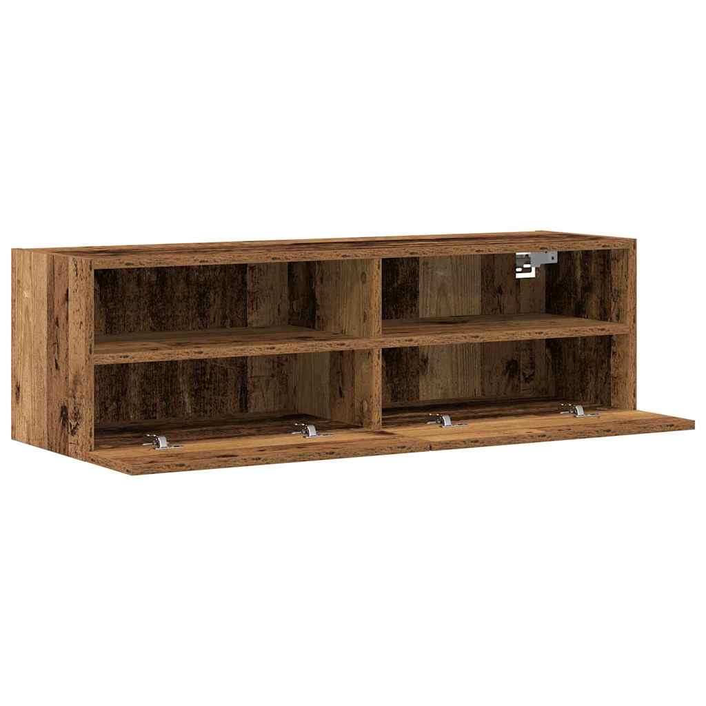 TV vægskab Gammelt træ 100 x 30 x 30 cm Konstrueret træ