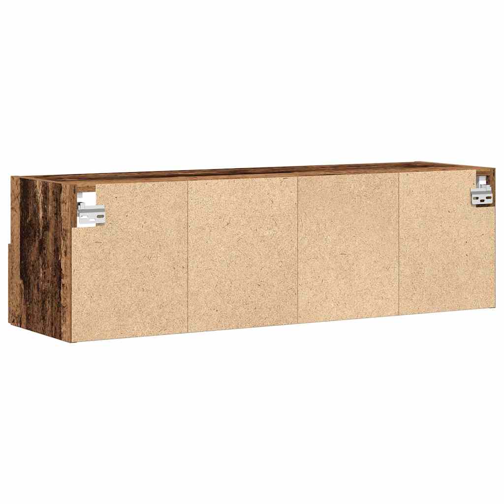 TV vægskab 2 pcs Gammelt træ 100 x 30 x 30 cm Konstrueret træ