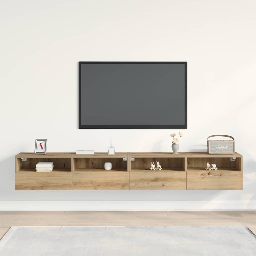 TV vægskab 2 pcs artisan eg Konstrueret træ