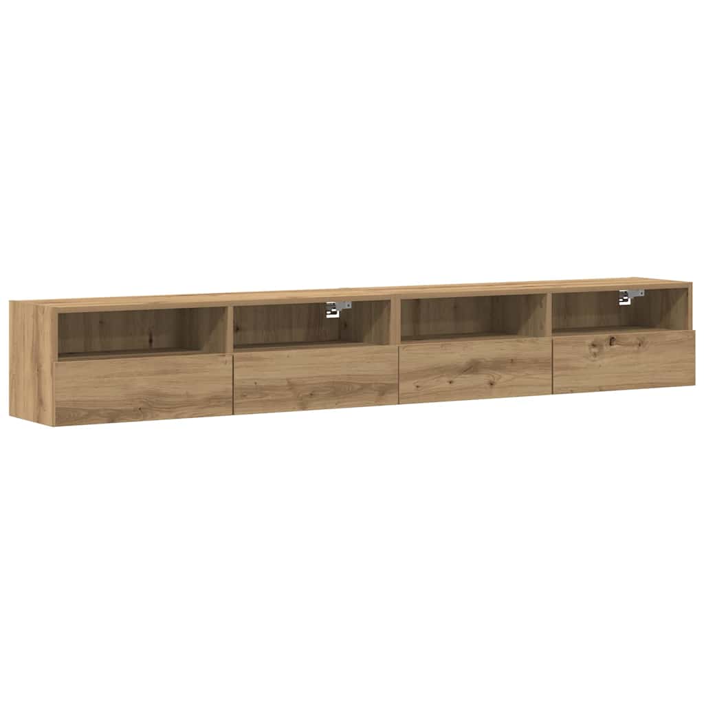 TV vægskab 2 pcs artisan eg Konstrueret træ
