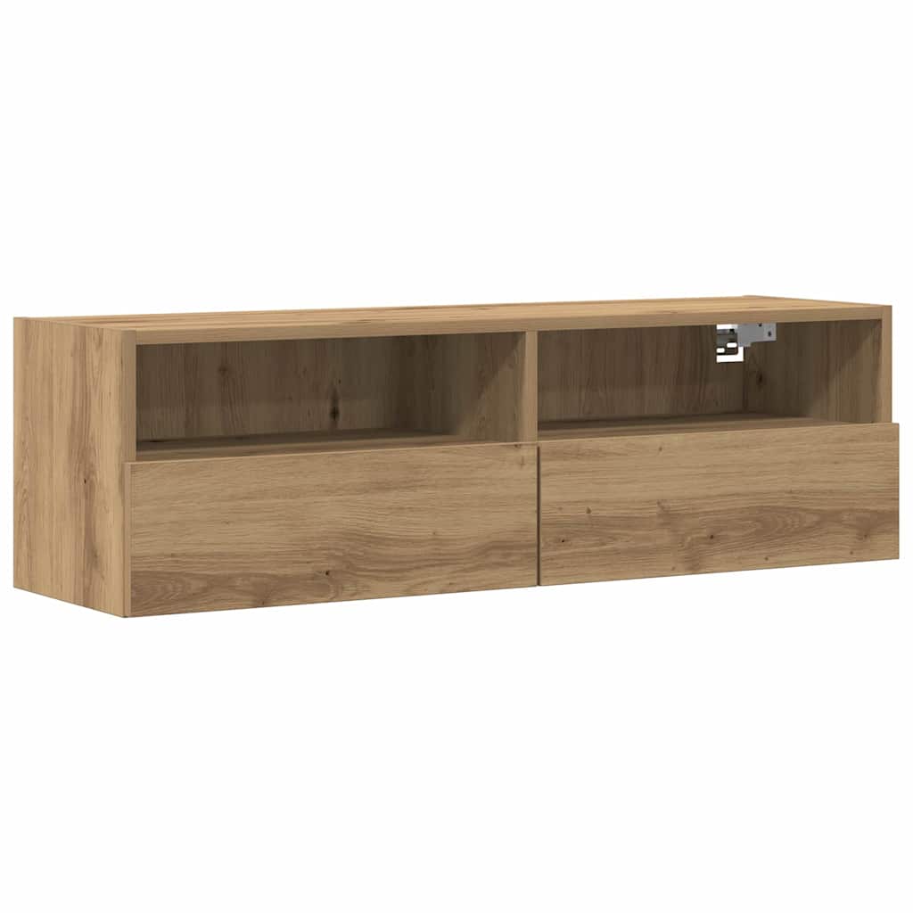 TV vægskab 2 pcs artisan eg Konstrueret træ