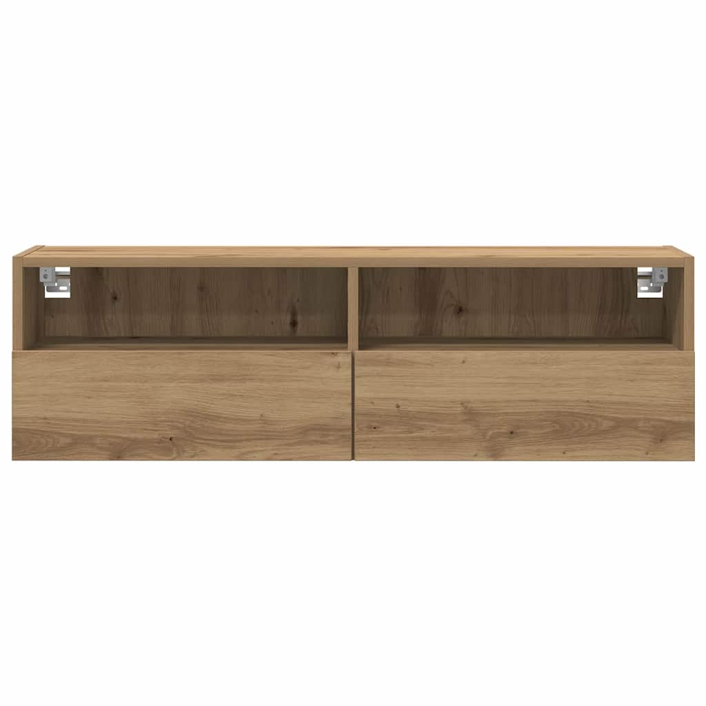 TV vægskab 2 pcs artisan eg Konstrueret træ