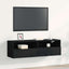 TV vægskab Vægmonteret Sort eg 100 x 30 x 30 cm Konstrueret træ
