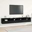 TV vægskab 2 pcs Sort eg 100 x 30 x 30 cm Konstrueret træ