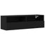 TV vægskab 2 pcs Sort eg 100 x 30 x 30 cm Konstrueret træ