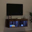 TV-møbelsæt med LED Gammelt træ 80 x 30 x 30 cm Konstrueret træ