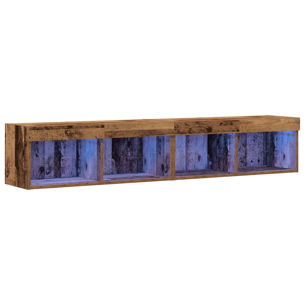TV-møbelsæt 2 pcs Gammelt træ 80 x 30 x 30 cm Konstrueret træ