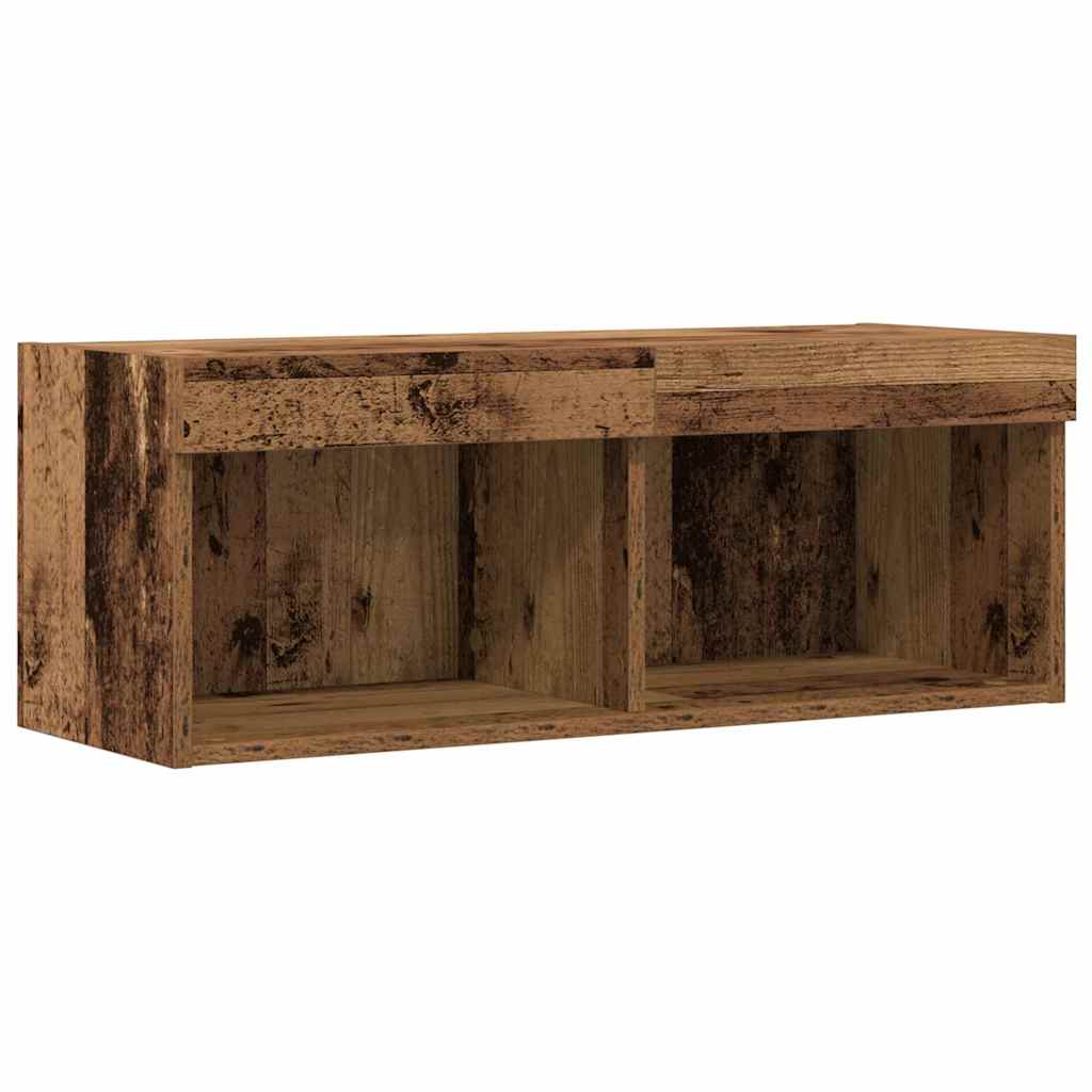 TV-møbelsæt 2 pcs Gammelt træ 80 x 30 x 30 cm Konstrueret træ