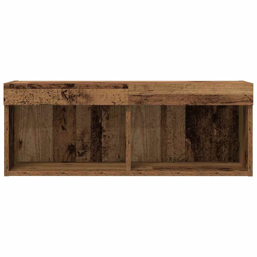 TV-møbelsæt 2 pcs Gammelt træ 80 x 30 x 30 cm Konstrueret træ