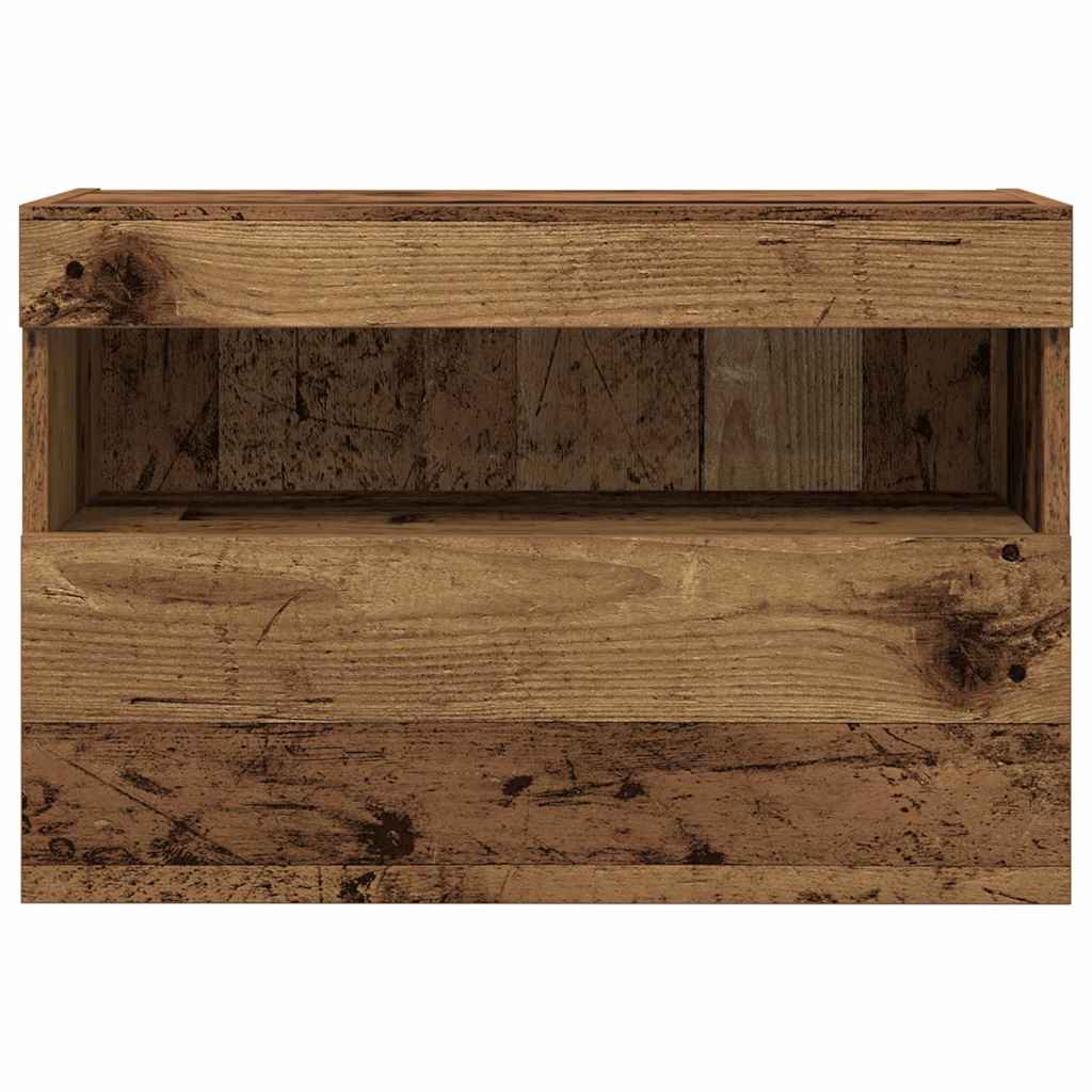 TV vægskab 2 pcs Gammelt træ 60 x 30 x 40 cm Konstrueret træ